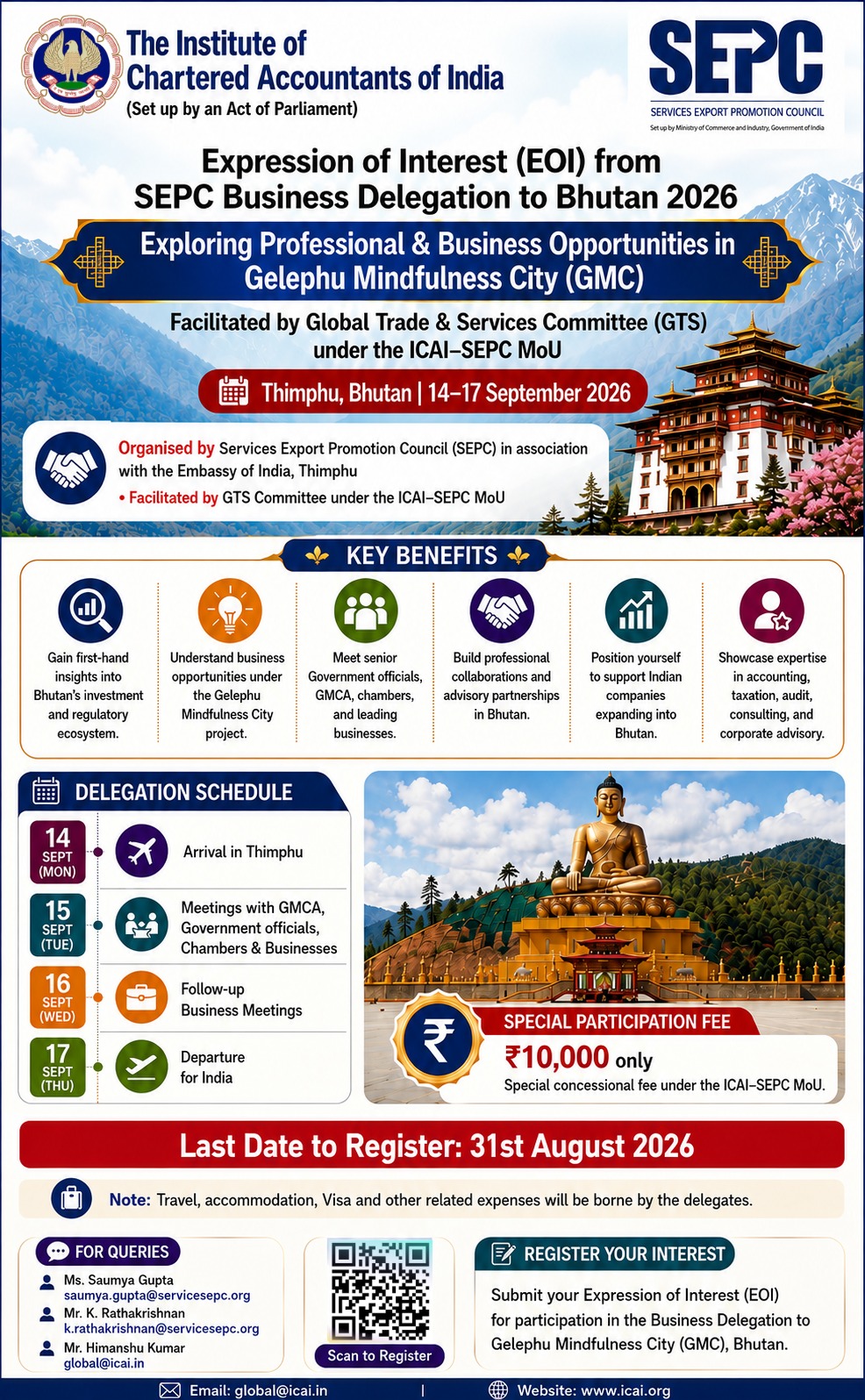 SEPC Business Delegation to Bhutan 2026 Flyer